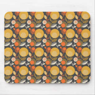 Mousepad Teste padrão floral retro clássico