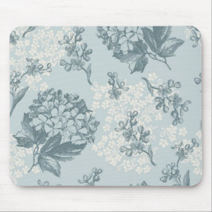 Mousepad Teste padrão floral retro com flores do viburnum