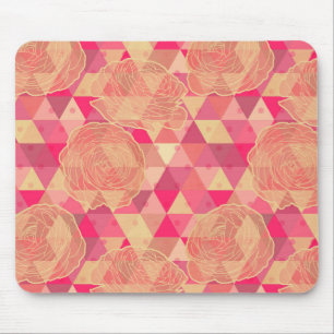 Mousepad Teste padrão geométrico da flor