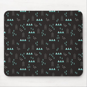 Mousepad Teste padrão geométrico da noite do país das