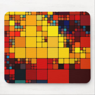 Mousepad Teste padrão geométrico do arco-íris vibrante