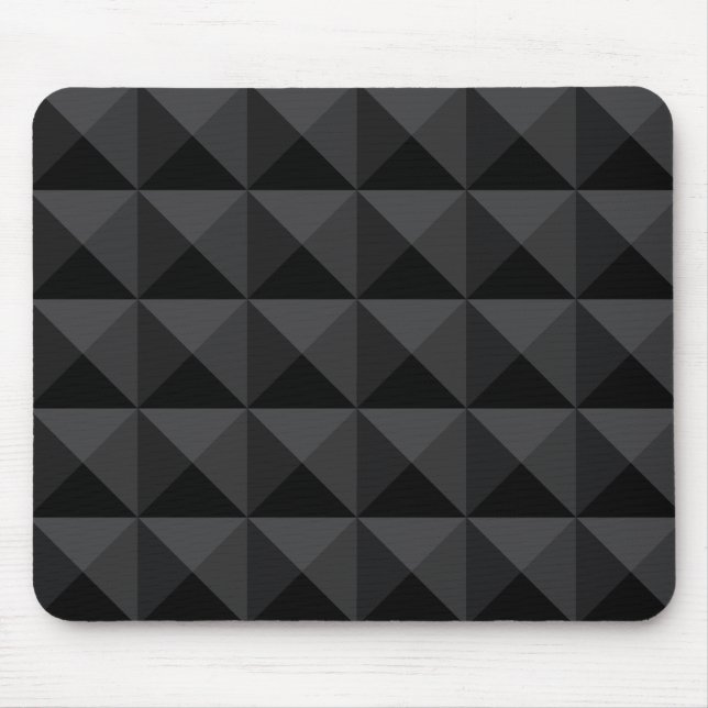 Mousepad Teste padrão geométrico moderno do quadrado preto (Frente)