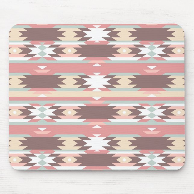 Mousepad Teste padrão geométrico no estilo asteca 2 (Frente)