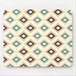 Mousepad Teste padrão geométrico tribal colorido 2a