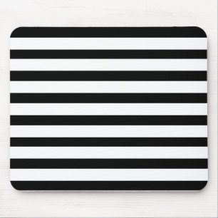 Mousepad Teste padrão listrado preto e branco do Jailbird