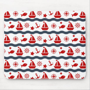 Mousepad Teste padrão marítimo bonito