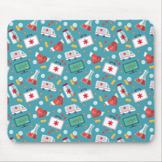 Mousepad Teste padrão médico do ícone