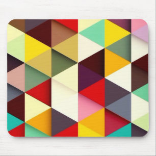 Mousepad Teste padrão moderno colorido do triângulo