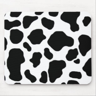 Mousepad teste padrão preto e branco do impressão da vaca