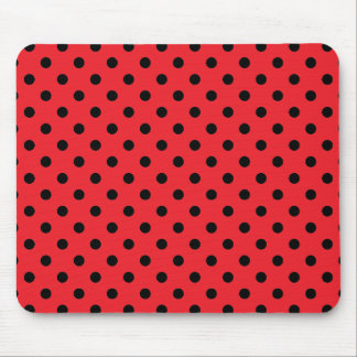Mousepad Teste padrão preto vermelho do ponto das bolinhas