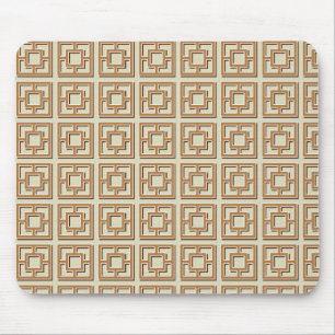 Mousepad Teste padrão quadrado de Brown