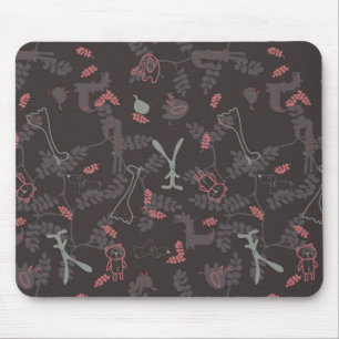 Mousepad teste padrão que indica os animais 1 do bebê