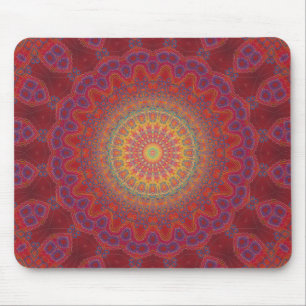 Mousepad Teste padrão radial psicadélico: