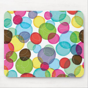 Mousepad Teste padrão redondo 2 dos miúdos das bolhas