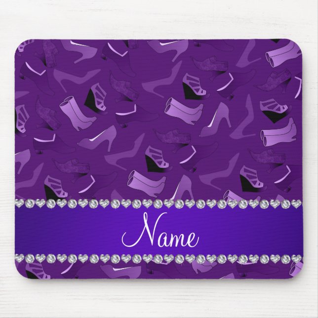 Mousepad Teste padrão roxo conhecido personalizado dos (Frente)