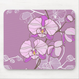 Mousepad Teste padrão roxo da orquídea