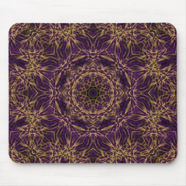 Mousepad Teste padrão roxo do Hippie da mandala (Frente)