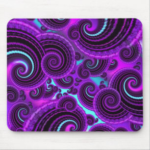 Mousepad Teste padrão roxo Funky da arte do Fractal do