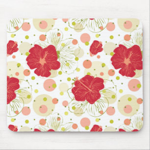 Mousepad Teste padrão tirado mão do hibiscus