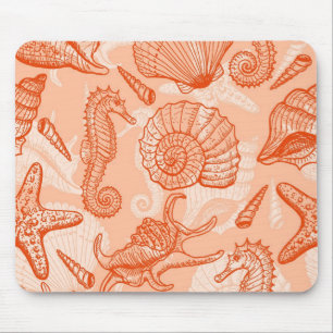 Mousepad Teste padrão tirado mão do mar