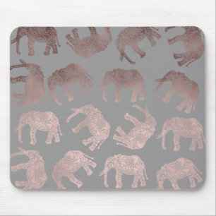 Mousepad teste padrão tribal do elefante do ouro