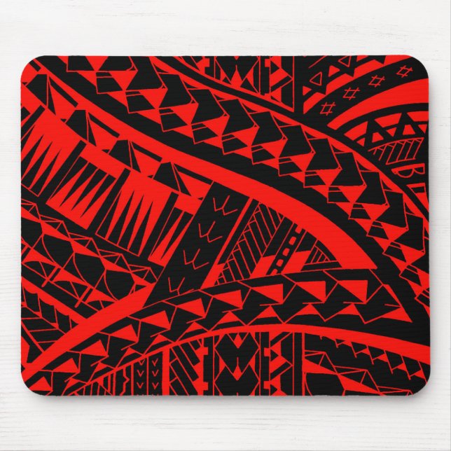 Mousepad Teste padrão tribal samoano do tatuagem com arte (Frente)