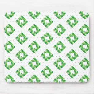 Mousepad Teste padrão verde do dente da xadrez