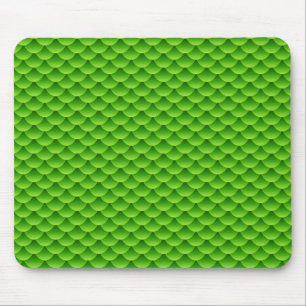 Mousepad Teste padrão verde pequeno da escala de peixes