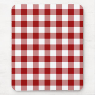 Mousepad Teste padrão vermelho e branco do guingão
