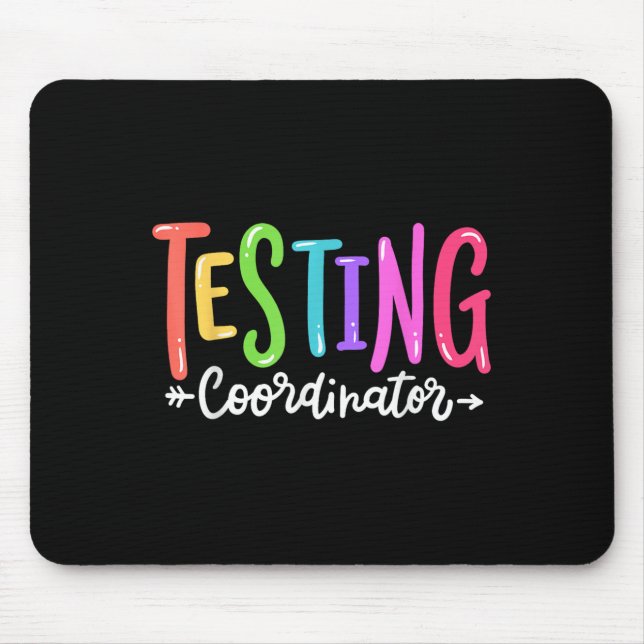 Mousepad Testing Coordinator Test Day Exam Motivational Squ (Frente)
