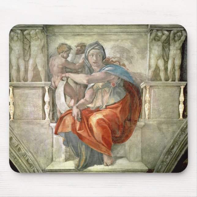 Mousepad Teto da capela de Sistine: Sibyl Delphic (Frente)