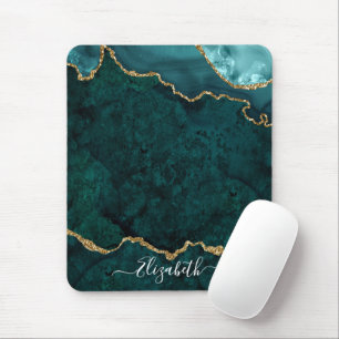 Mousepad Teto de Geodo Marble de Cor de Água Elegante Moder