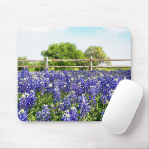 Mousepad Texas Bluebonnets por arte por cercas