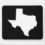 Mousepad Texas em branco e preto<br><div class="desc">Forma do estado do Texas a preto e branco.</div>