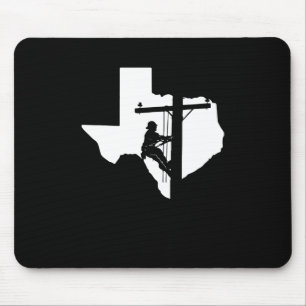 Mousepad Texas Lineman Pole Climbers A Mulher de Lineman