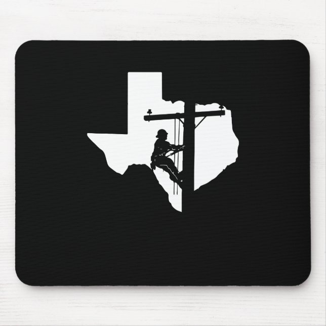 Mousepad Texas Lineman Pole Climbers A Mulher de Lineman (Frente)