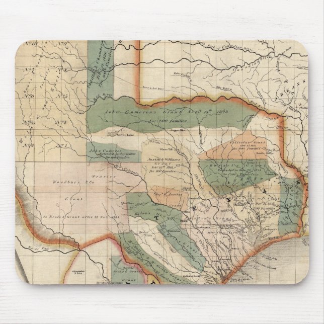 Mousepad Texas, por David H Burr (Frente)