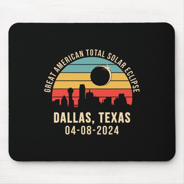 Mousepad Texas Skyline Total Solar Eclipse 2024 (Frente)