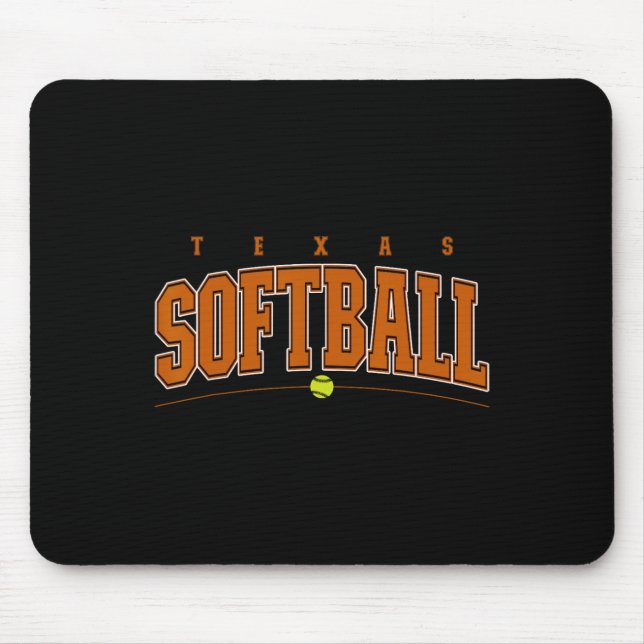 Mousepad Texas Softll Vintage Masculino Infantil Equipe Ret (Frente)