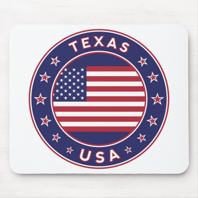 Mousepad Texas, t-shirt do Texas, poster do Texas, autocola (Frente)