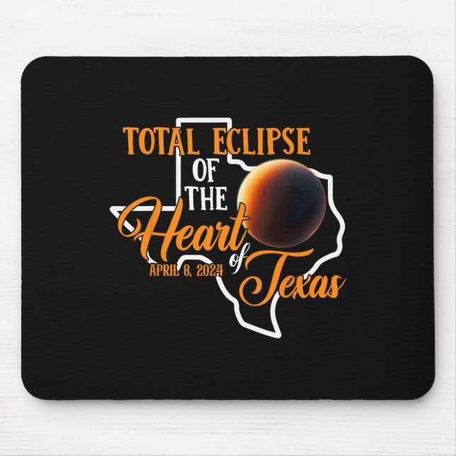 Mousepad Texas Total Solar Eclipse April 8 2024 Usa Map Tot (Frente)
