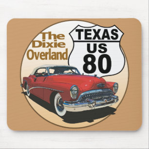 Mousepad Texas US Route 80 - Dixie Overland