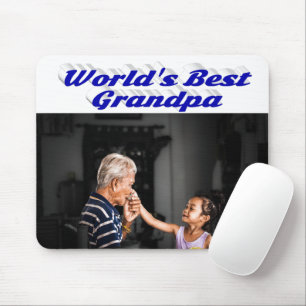 Mousepad Texto azul da foto do melhor avô