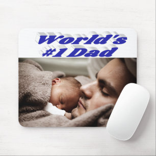Mousepad Texto azul da foto do pai