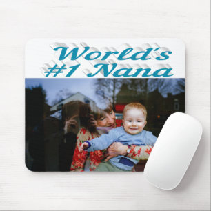 Mousepad Texto azul do céu com fotos da Nana