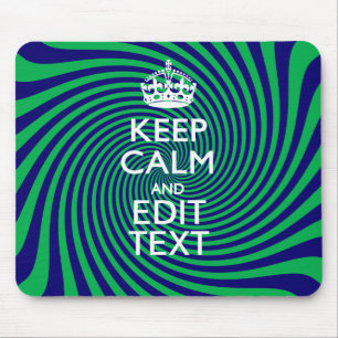 Mousepad Texto calmo em decoração azul verde