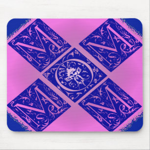 Mousepad Texto da mãe do Rico em azul e roxo