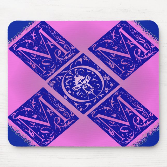 Mousepad Texto da mãe do rico em azul e roxo (Frente)