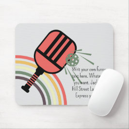 Mousepad Texto de adição de striped de 80s clássico de Pick