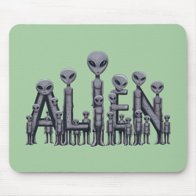 Mousepad Texto de alienígena (Frente)